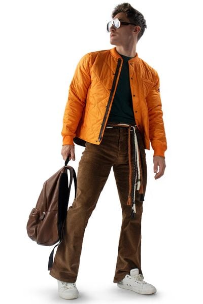Men's Corduroy Flared Dress Pants – Vintage 60s 70s Bell Bottom Trousers With Stretch Slim Fit Pockets For Casual Business Party Holiday Wear